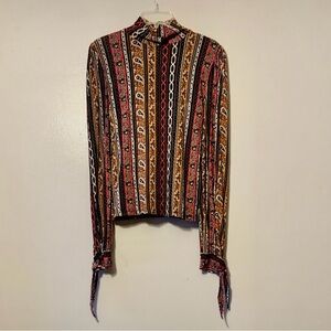 Free People Multicolor Patterned Button Down Shirt